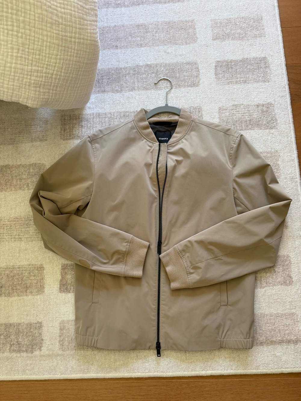 Theory Men's Beige Bomber Jacket Small